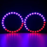 Revêtement transparent imperméable à l'eau 90mm paire RGB Chasing Halo Anneaux Angel Eye Kit pour BMW X6 E71 Led Halo Anneaux Phare