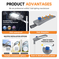 Support L/C payer Gaocheng usine directement IP65 étanche lampadaire extérieur 40 60 100 150 200 W Led Road Light