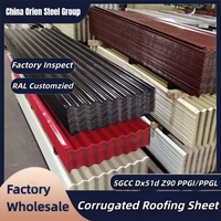 ASTM-Standard PPGI PPGL Wellblech-Dachplatten 22 24 26 28 Gauge 4ft 8ft 10ft 12ft Länge Trapezförmige Metalldachpaneele