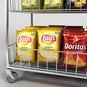 Siêu thị cửa hàng bán lẻ Kệ Khoai Tây Chip kim loại đứng Nut Snack Rack hiển thị, Rack hiển thị cho Lay Khoai Tây Chip - Product Image 2