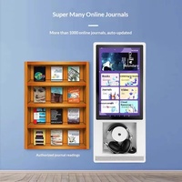 Pemutar Buku Audio Elektronik Pintar, Kios Layanan Mandiri yang Dipasang di Dinding, Pembaca Buku Perpustakaan, Layar Sentuh Kapasitif 55-inci, Pendamping