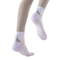 Chaussettes de sport professionnelles unisexe en coton-polyester à séchage rapide, tricotées à la cheville, avec dos en tissu éponge antidérapant, ODM pour la course, le cyclisme et la randonnée
