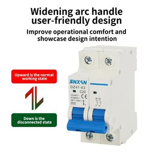 DZ47-125 100A 2P 63A 230V AC 50Hz/60Hz artık akım devre kesici aşırı akım ve kaçak koruma ile RCBO kesim L N - Product Image 5