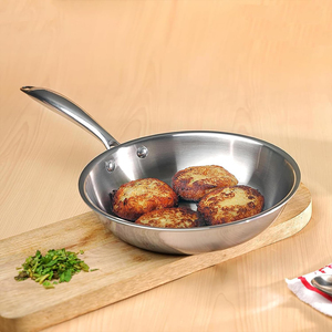 High Quality 3 Layers Stainless Steel Saute <b>Pan</b> Triply Stainless Steel Frying <b>Pan</b> - Product Image 2