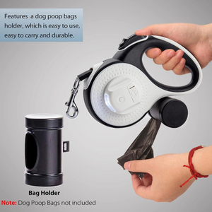 Verstellbare Automatische Einziehbare Hundeleine mit Eigenem Logo, Hellem LED-Taschenlampenlicht und Kotbeutelspender-Halter, Haustierleine - Product Image 2