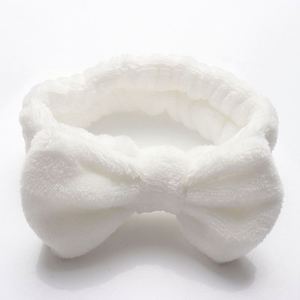 Korean Style Bowknot <b>Headband</b> Women Soft Plush Face Wash Hair Band Candy Color Skincare Spa Makeup Beauty Hair Accessories - Product Image 6