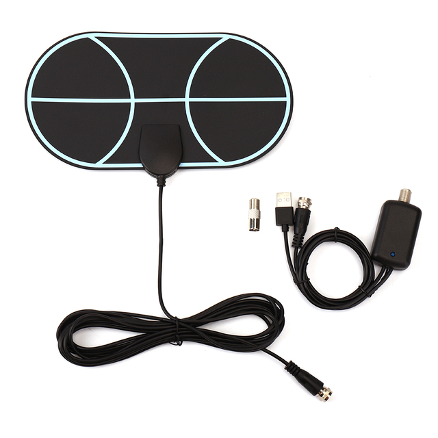 UHF VHF Amplifier Digital TV Antenna 28dBi Gain Indoor Portable HD TV Best Antenna