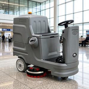 Battery-Powered Self-Propelled Ride-On <b>Floor</b> Scrubber Cordless Manual Operation Cold Water Washing <b>Machine</b> for Large Area Featur - Product Image 2