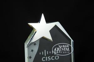 定制优秀员工水晶环保UV印刷雕刻奖杯奖章年会荣誉授权 - Product Image 5