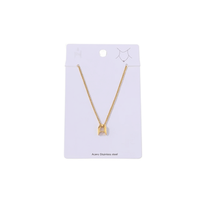 Collar con Colgante de Letra O en Acero Inoxidable, Cadena de Caja Chapada en Oro, Joyería Minimalista Casual Unisex para Uso Diario - Product Image 1