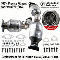 Par de Convertidores Catalíticos para Colector de Escape Nissan Patrol Y61 Y62 V6 4.0L V8 5.6L OE 208A2-1LA0A 208A3-1LA0A Ajuste Directo Sin Error de CEL