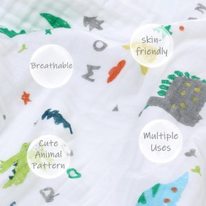 Cartone animato stampato 70% di bambù 30% di cotone bambino <span class=keywords><strong>mussola</strong></span> coperta <span class=keywords><strong>per</strong></span> bambini biancheria da letto <span class=keywords><strong>per</strong></span> <span class=keywords><strong>neonati</strong></span> - Product Image 6