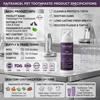 Gel dentifrice pour animaux de compagnie : Nettoyage dentaire, contrôle de la plaque, haleine fraîche, éliminateur de tartre enzymatique, soin buccal scientifiquement prouvé, marque privée