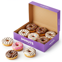 Boîtes d'Emballage Personnalisées pour Boulangerie, Pâtisserie et Confiserie, Boîtes à Donuts en Papier avec Logo Imprimé
