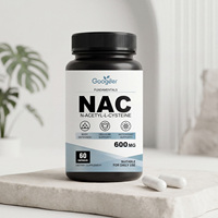 Capsules NAC 600mg N-Acétyl-L-Cystéine Antioxydant Soutien Cellulaire Défenses Corporelles Complément Alimentaire 60 Comprimés