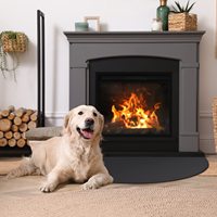 Tapis de cheminée 28x48 pouces, résistant à l'huile, imperméable et ignifuge, tapis de barbecue pour les terrasses et les Patios