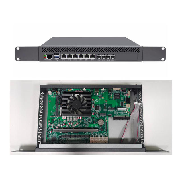 OPS Industrial Computer OEM ODM Intel Atom C3758 C3958 C3808 6Lan 4*10G SFP+ Fanless Mini Server Mikrotik Soft Router Firewall