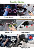 Alarme de voiture NTO à double écran LCD avec contrôle par application, démarrage/arrêt du moteur, positionnement en temps réel, retour d'information à 1500 m, technologie LORA