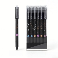 Stylos gel effaçables mignons à motifs zodiacaux avec pointe aiguille de 0,5 mm pour étudiants et usage quotidien, stylos gel effaçables sur le thème du zodiaque