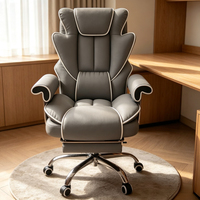 Fauteuil de Gaming Confortable pour la Maison et les Salons Internet, Chaise Inclinable avec Dossier Réglable, Structure en Acier Inoxydable, Revêtement en Cuir