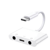 Multifunktionales Schnellladekabel 3-in-1 für Computer, OTG-Kabel USB-C auf 3,5mm Klinke, PVC-Ummantelung, Vergoldeter Adapter-Ladegerät