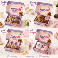 Boîte d'emballage personnalisée pour boulangerie e-commerce avec logo, boîte d'expédition en carton ondulé pour biscuits, desserts, coffrets cadeaux et marques de confiseries