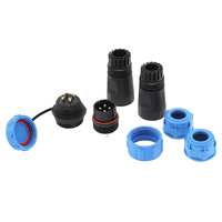 Connecteur de câble étanche IP68 Weipu SP13 2-7 9 broches en nylon PA66 et cuivre, série SP, 125V-250V 13A