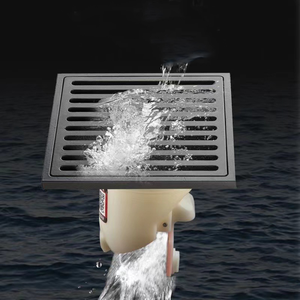 Grille de drain de sol carrée anti-odeur en acier inoxydable SUS304, grille de drain de sol en laiton à grande capacité de débit - Product Image 6