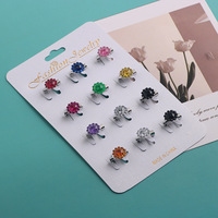 Broche florale polyvalente en perles, attache pour foulard/bandana, style ethnique pour le travail et le quotidien