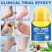 CGBOOM K 60% Aloe Vera Parfum Citron Stick pour les Pieds Hydratation Profonde Exfoliation Douce Soin Hydratant Élimination des Peaux Mortes