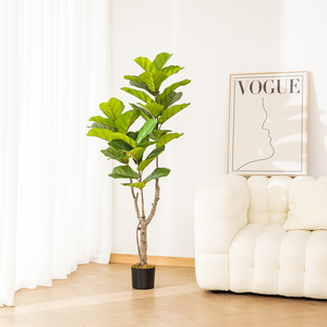 70cm de hauteur en plastique verdure plante artificielle blanc Ficus lyrata arbre blanc bord feuilles pour décoration de paysage haut de gamme - Product Image 4