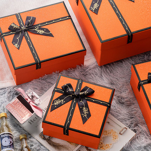 Fabricante al por mayor Cajas de Regalo naranjas para pequeñas empresas papel de impresión personalizado tapa de embalaje de cartón y Cajas de Regalo Base - Product Image 6