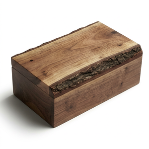 Boîte de rangement rectangulaire en bois artisanal avec couvercle, capacité 3-6L, organisateur de cuisine et de salle à manger de haute qualité, cadeau - Product Image 1