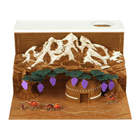 Bloc-notes 3D Chemin de la Soie, Calendrier de bureau, Bloc-notes paysage, Porte-stylo, Décoration, Papeterie, Souvenir paysager personnalisé, Article cadeau de luxe