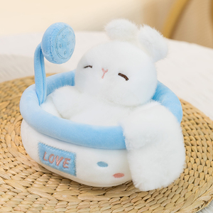 Wholesale Animal Plush Desk Buddy - Cute Rabbit & Elephant Stuffed <b>Toy</b> for Stress Relief & <b>Education</b> - Product Image 2