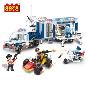 COCO Kids Blocks Building Police sistema di comando Mobile DIY Building Block Set giocattoli