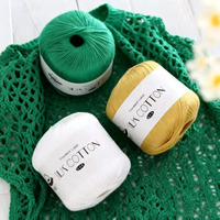 Wholesale 100% Cotton Yarn Skin-Friendly Anti-Pilling Lace Yarn Handmade DIY Fine Crochet Yarn for Micro Crochet Dolls Cardigans