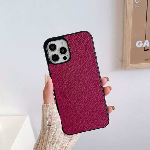 Custom Design Top Full Grain PU Leather Luxury Mobile Phone Case for iPhone 17 Pro Max 16 Plus