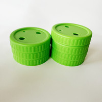 Couvercle en plastique PP pour bocal Mason à large ouverture Couvercle Mason Jar 86mm avec 3 trous 2 petits trous 1 grand trou
