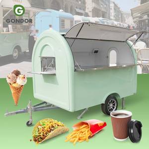 Carrito de Postres de Café y Gelato, Carro de Comida Móvil, Remolque de Comida Móvil con Cocina Totalmente Equipada - Product Image 1