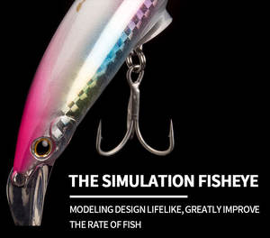 Leurre flottant lent pour la pêche à l'achigan, appât dur pour la plage, 95mm/120mm, 30/45g - Product Image 6