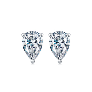 Pass Diamond <strong>Tester</strong> Moissanite Earrings Fine Jewelry 925 Silver D Color Moissanite Solitaire Lab Diamond Stud Earrings - Product Image 5
