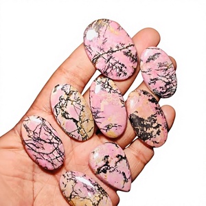 FAIJAN GEMS Rhodonite rose naturelle, pierres précieuses en vrac, cabochons de formes variées, toutes tailles, provenant du Rajasthan, pour la fabrication de bijoux et de pendentifs - Product Image 1