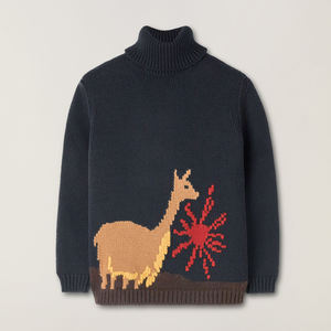 Женский вязаный кашемировый свитер с жаккардовым узором - Product Image 5