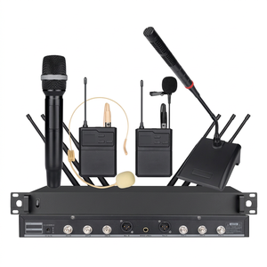 Micrófono Inalámbrico UHF PLL de Doble Canal MY-1000, Portátil, con 6 Antenas, Sensor Infrarrojo, Conector XLR, Control de Volumen, 3 Años de Garantía - Product Image 1