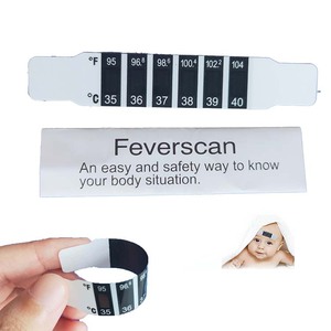 Cổ Phiếu Hoặc OEM Dễ Dàng Sử Dụng Trán Sốt Tinh Thể Lỏng Nhiệt Kế Dải Hộ Gia Đình Trẻ Em Quy Mô Nhiệt Kế - Product Image 6