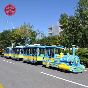 Trenes Eléctricos de Fibra de Vidrio sin Rieles para Niños, Trenes de Atracción para Parques de Diversiones, Precio de Trenes Eléctricos de Lujo sin Rieles para Niños - Product Image 5