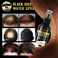 Sérum en Spray para el Crecimiento del Cabello con Biotina y Agua de Arroz Negro, Tratamiento de Crecimiento Rápido para la Caída del Cabello para Hombres y Mujeres, 100 ml