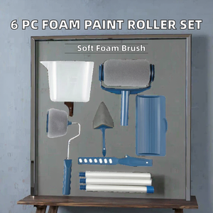 ชุดลูกกลิ้งทาสีฟองน้ำ 6 ชิ้น สำหรับมืออาชีพ สีดำ ยี่ห้อ OEM Panda <span class=keywords><strong>Homeplus</strong></span> - Product Image 2