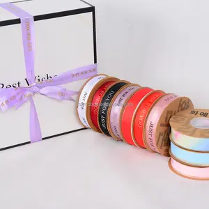 Grosgrain Tape En Tweezijdige Satijnen Lint Geschenkzakken Bedrukt Papieren Zak Lint